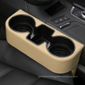 wholesale multifunctional car console box with cup holder leather seat car gap filler organizer